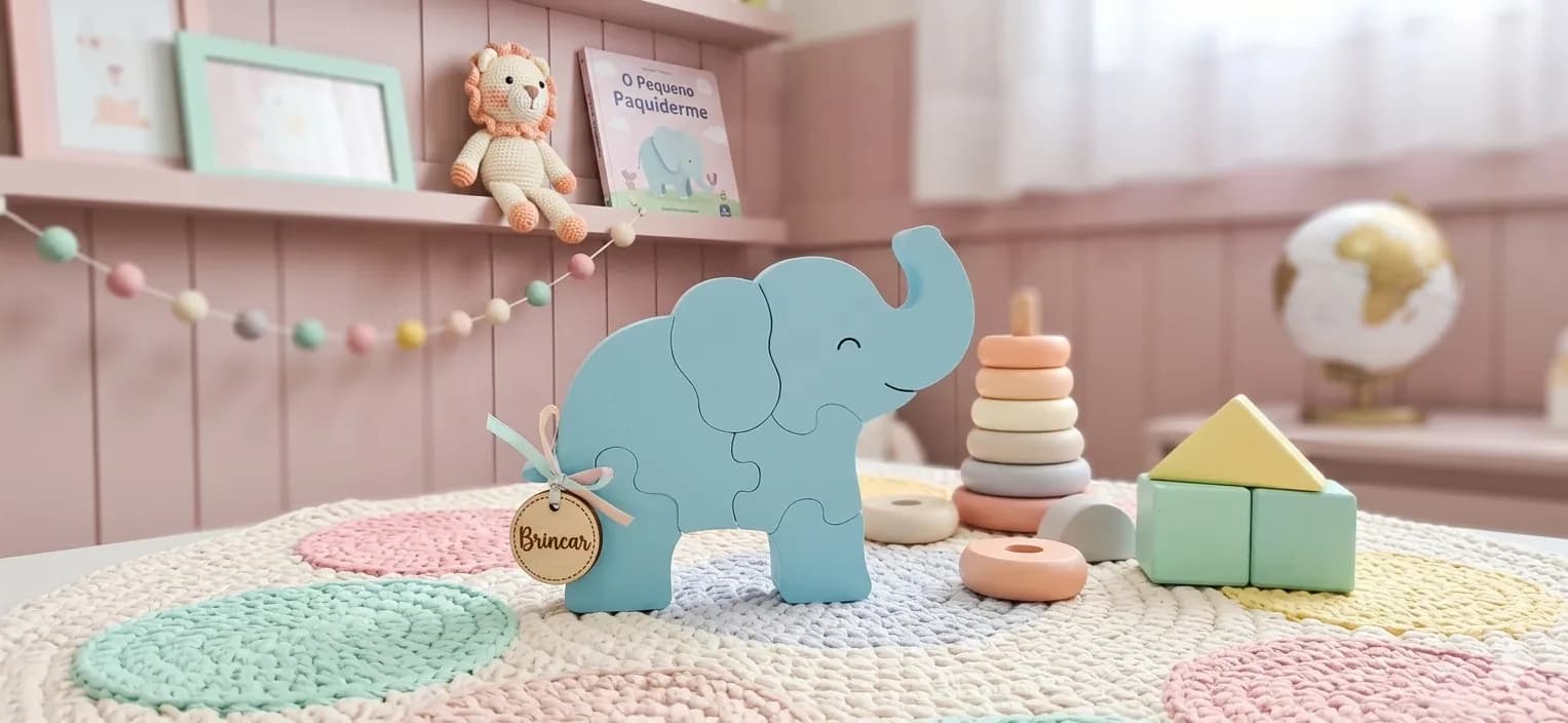 Elefante Quebra-cabeça 3D | Montessori | Jogo Educativo
