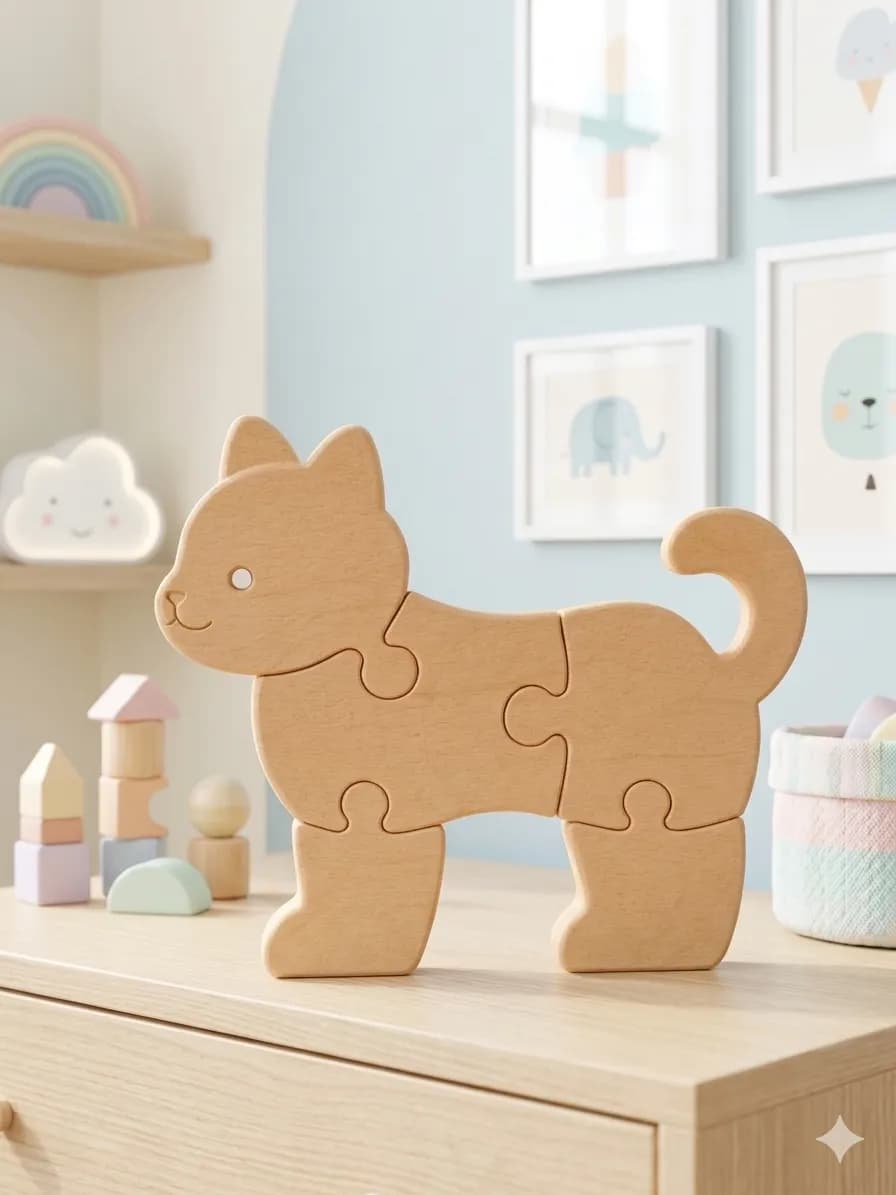 Gatinho Quebra-Cabeça 3D | Montessori | Brinquedo Educativo