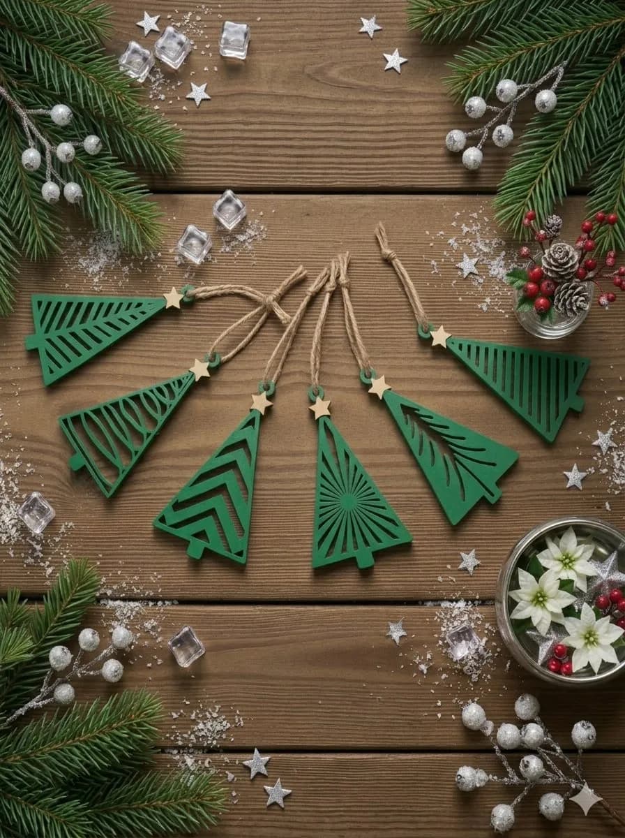 Conjunto Moderno de Enfeites para Árvore de Natal