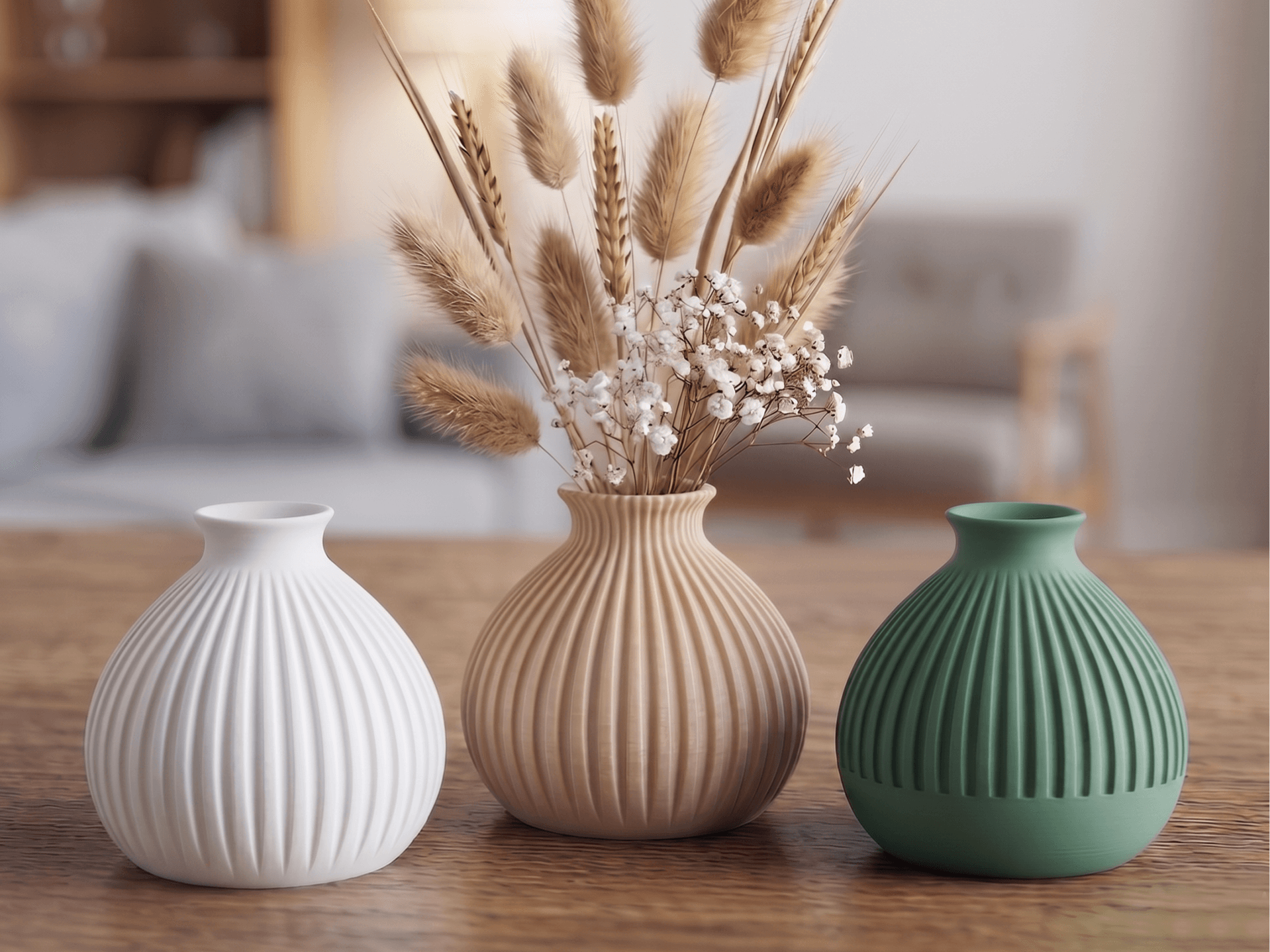 Trio de Vasos Japandi